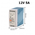 power supply DIN ใส่ตู้คอนโทรล  12V 5A  MDR-60-12